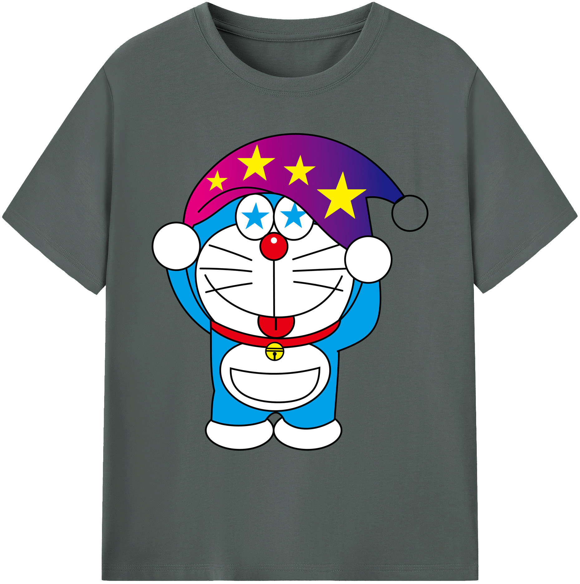 （画像用） ドラえもん Doraemon 綿100％ メンズ半袖Tシャツ｜肌触りやわらか＆通気性